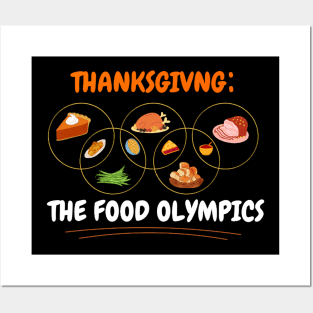 Thanksgiving: The Food Olympics | Funny Thanksgiving Design Posters and Art